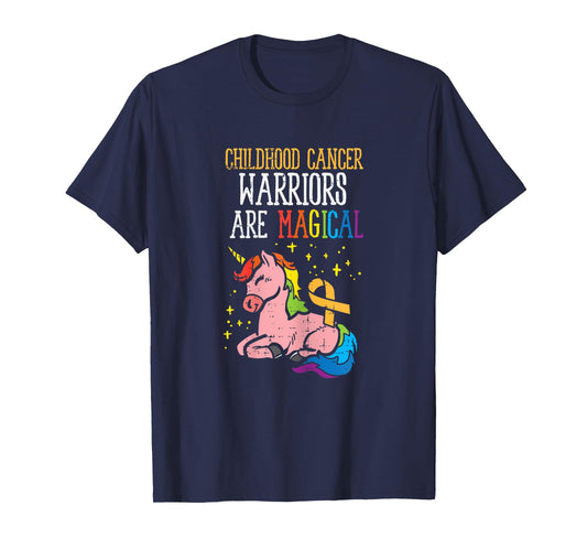 Unicorn Childhood Cancer Warriors Are Magical Awareness T-Shirt