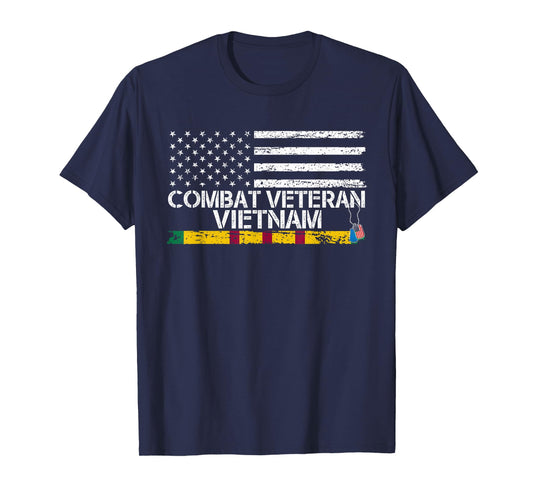 Combat Veteran Vietnam - Veteran Patriotic Father's Day T-Shirt
