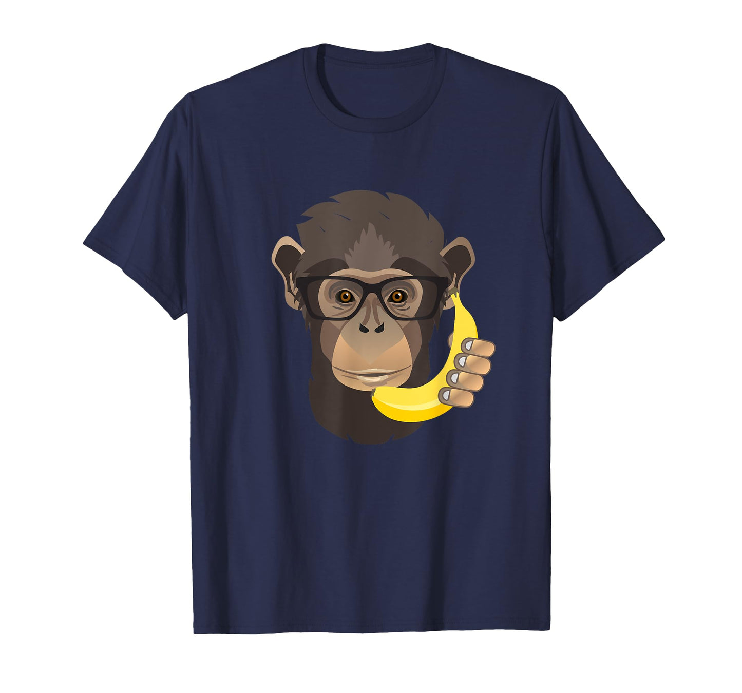 Hipster Monkey with Banana Phone T-Shirt for All Ages T-Shirt