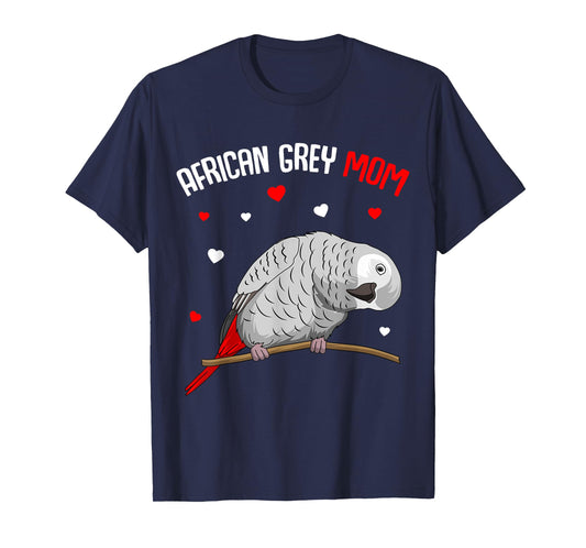 African Grey Parrot Mom Love funny Women T-Shirt