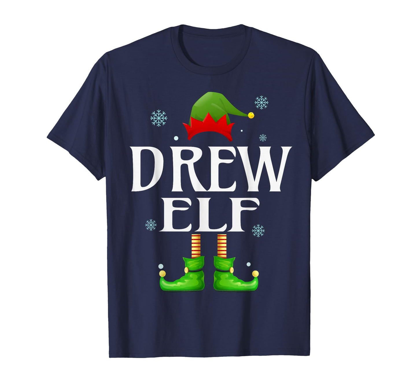 Drew Elf Xmas Funny Men's Family Matching Christmas Drew T-Shirt