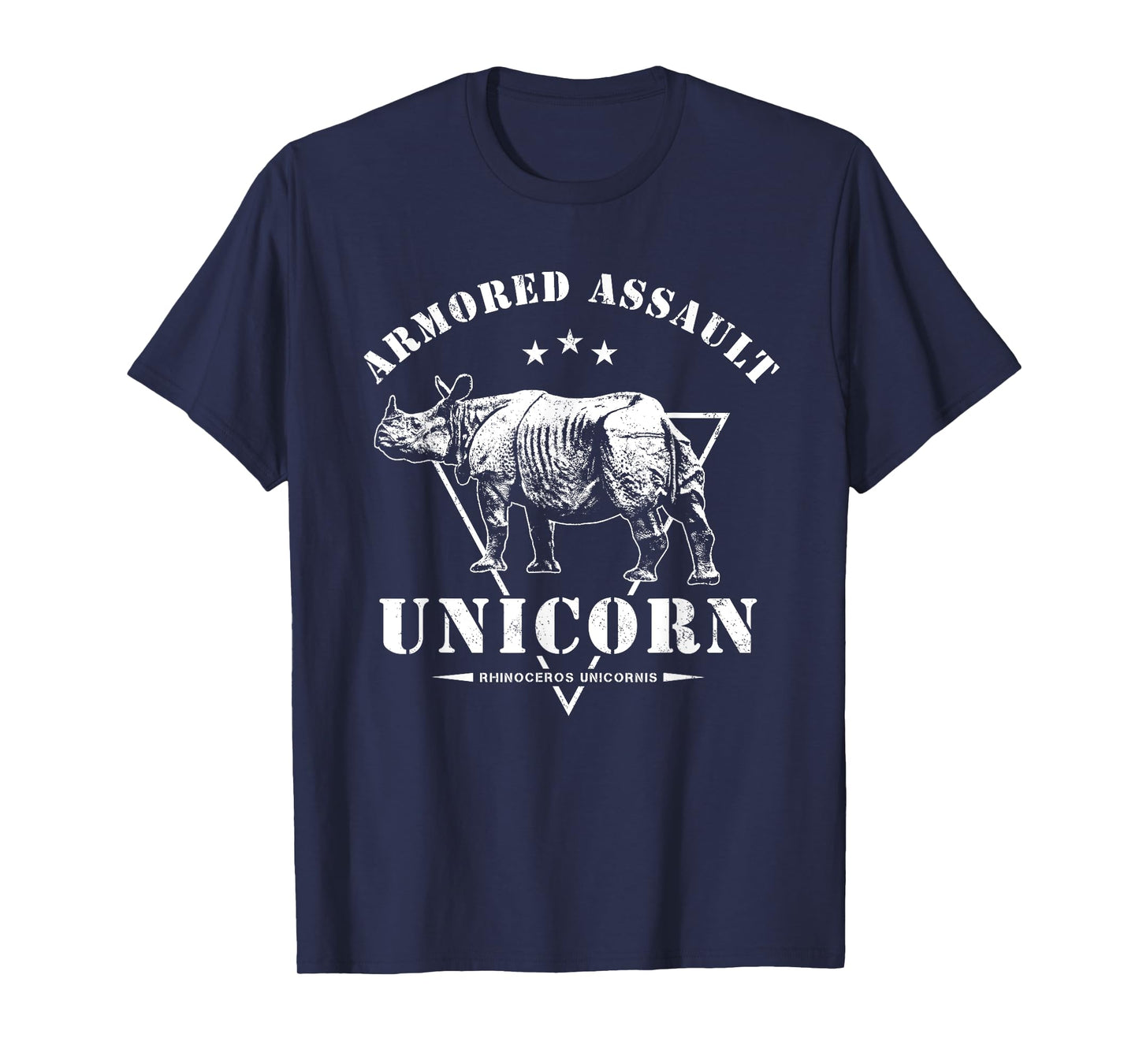 Armored Assault Unicorn Funny Rhino T-Shirt