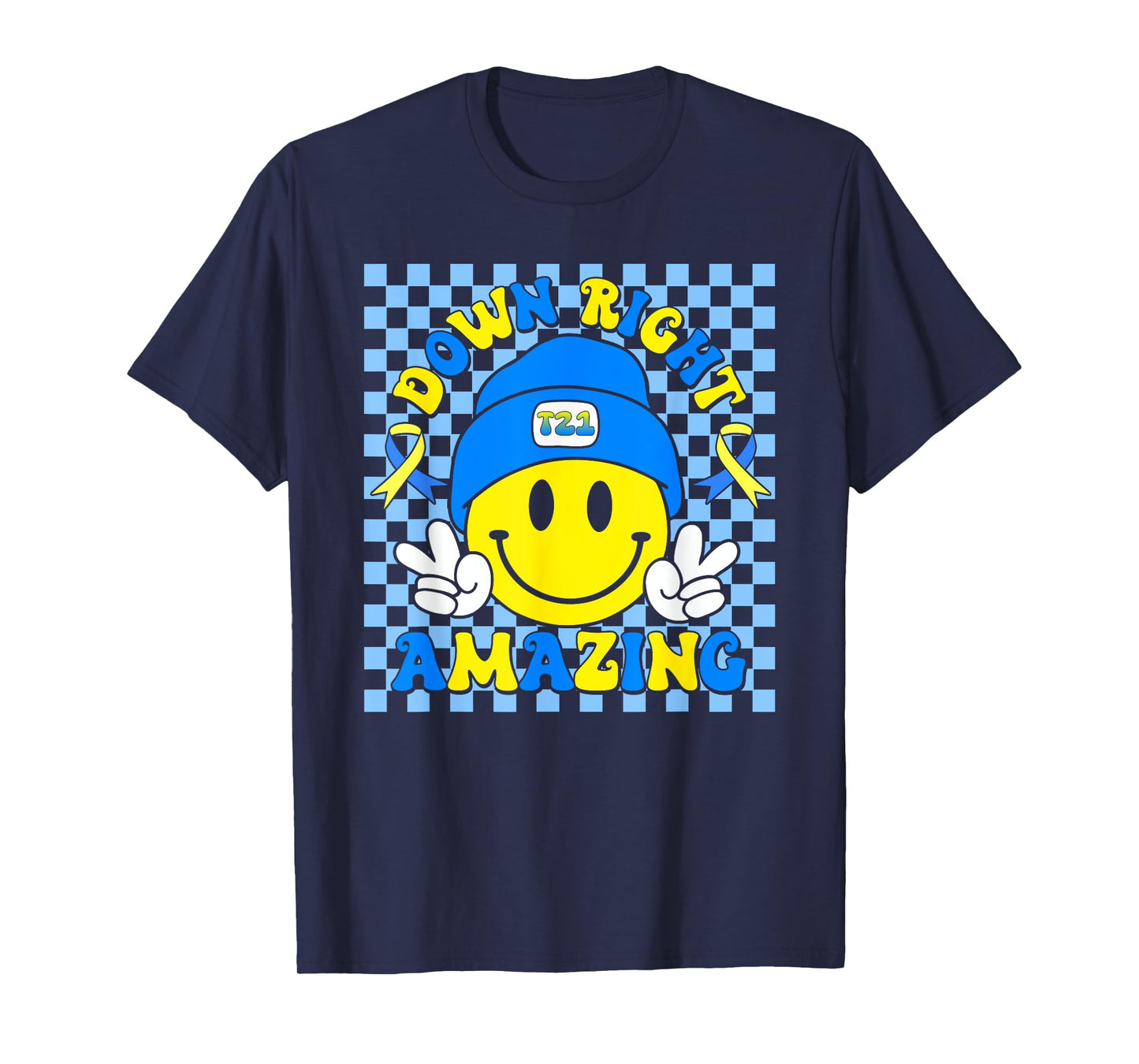 Down Right Amazing Smile Face Down Syndrome Awareness Kids T-Shirt