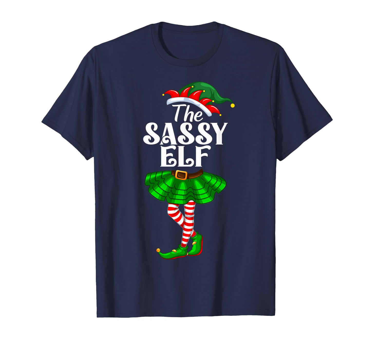The Sassy Elf Xmas Funny Christmas Matching Family Pajama T-Shirt