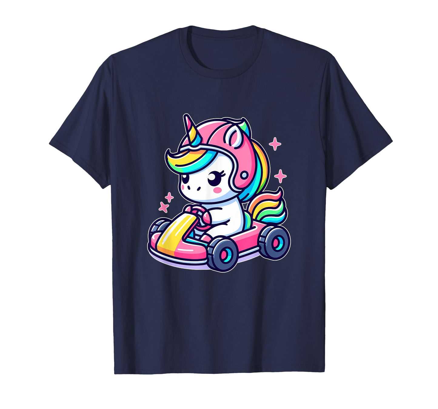 Cute Unicorn Go Kart Racing Girl T-Shirt