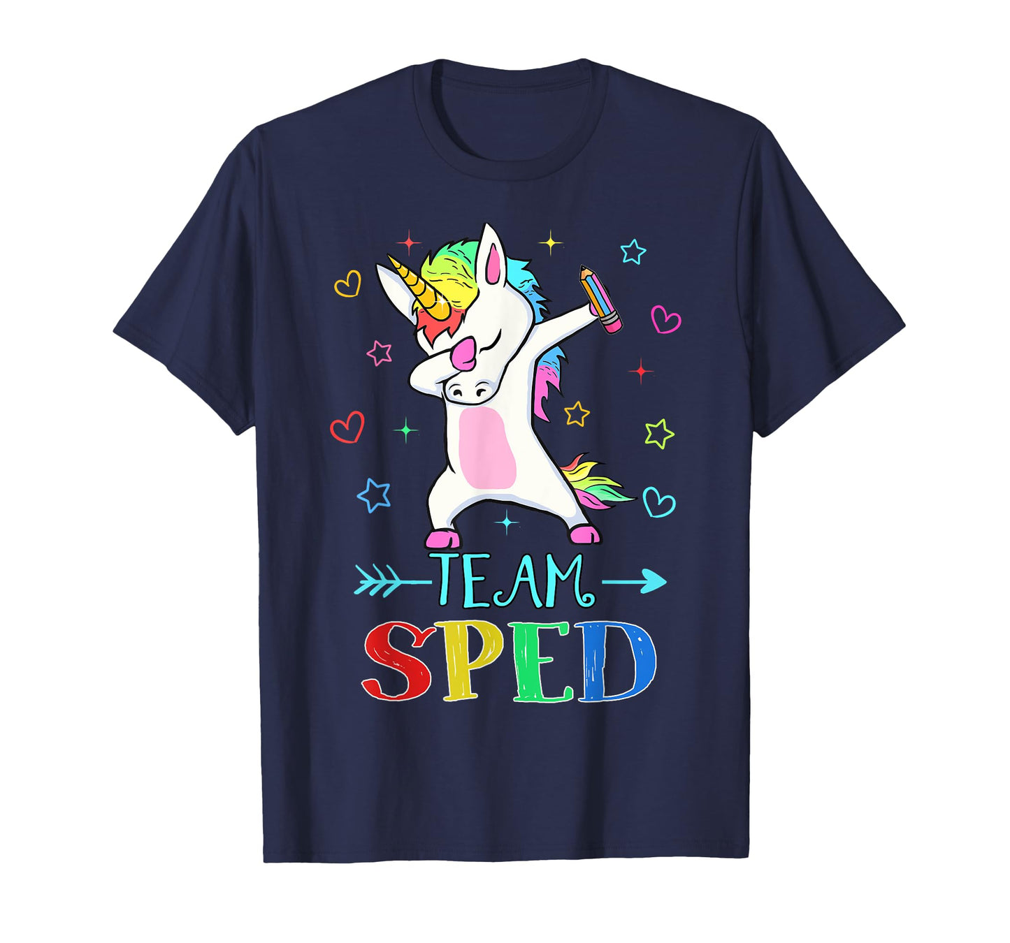Team Sped Dabbing Unicorn Funny Back To School Gift T-Shirt