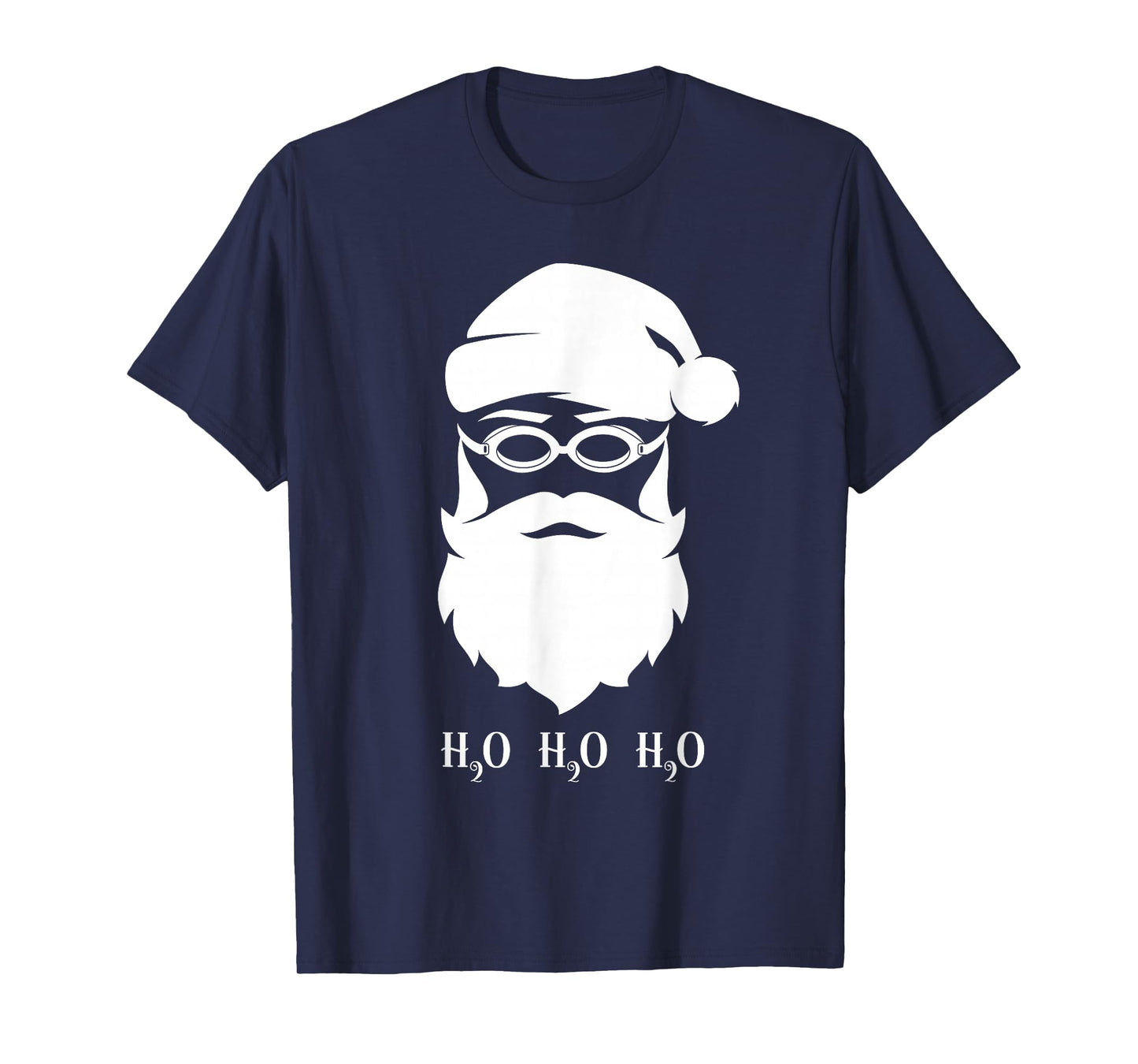 Swimming Christmas Santa Claus H20 Swimmer Xmas T-Shirt