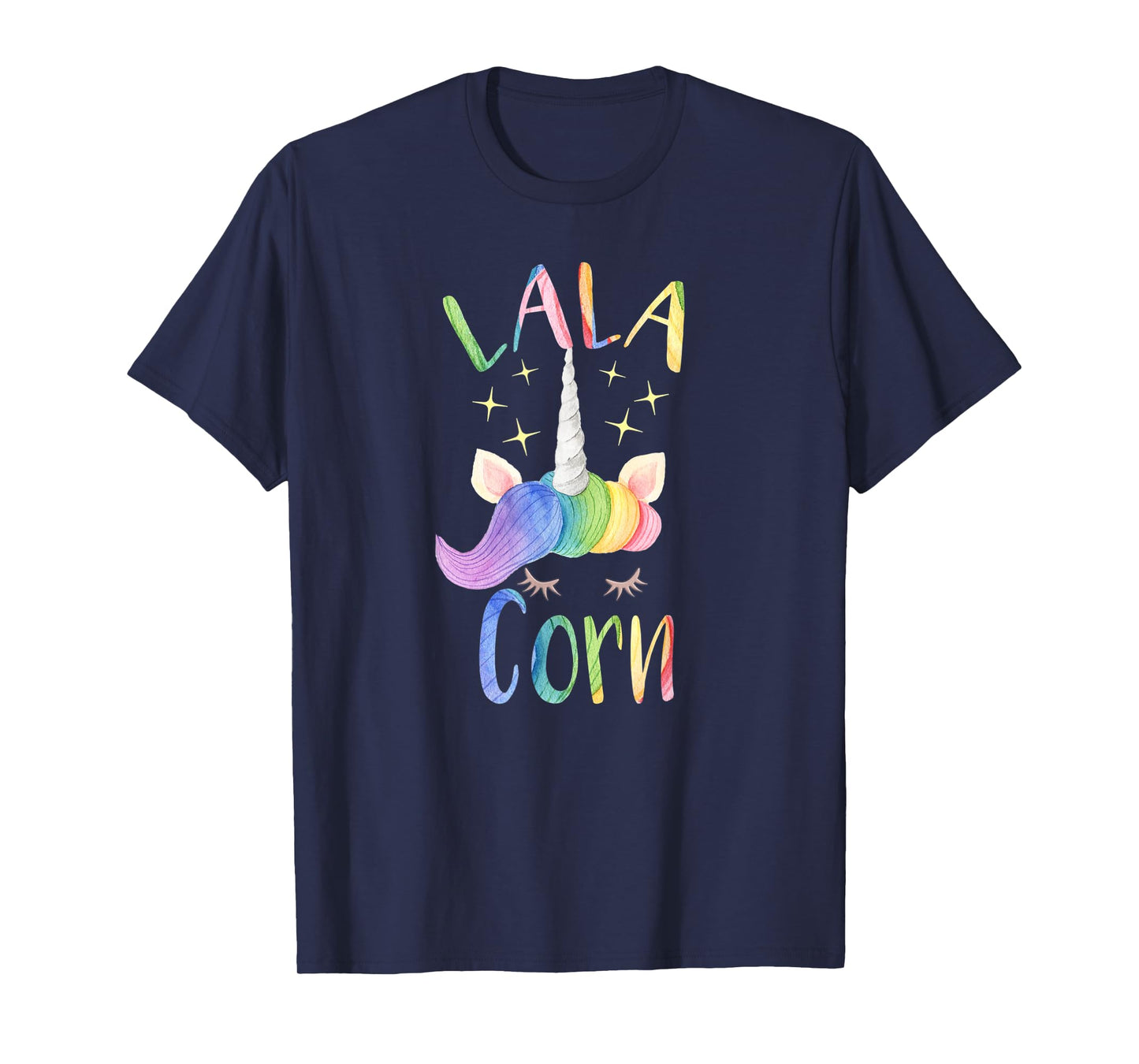 Lala Corn Funny Lala Grandma Unicorn Lover T-Shirt