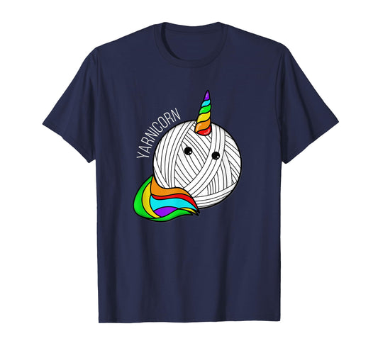 Funny Yarn Art Unicorn - Yarn Horn Crochet Pictures T-Shirt