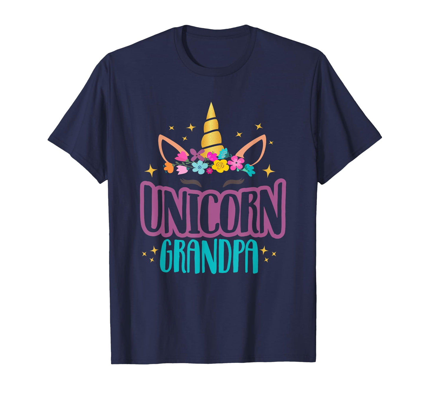 Unicorn Grandpa Unicorns Birthday Party Grandpacorn Matching T-Shirt