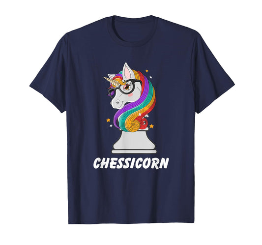 Cute Chess Art Chessicorn Unicorn Lovers Chess Player T-Shirt