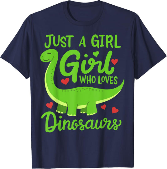 Brachiosaurus Dinosaur Just a Girl Who Loves Dinosaurs T-Shirt