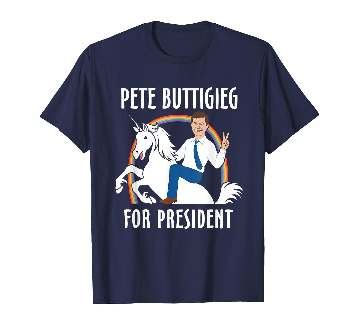 Pete Buttigieg For President Riding Unicorn Funny 2020 T-Shirt