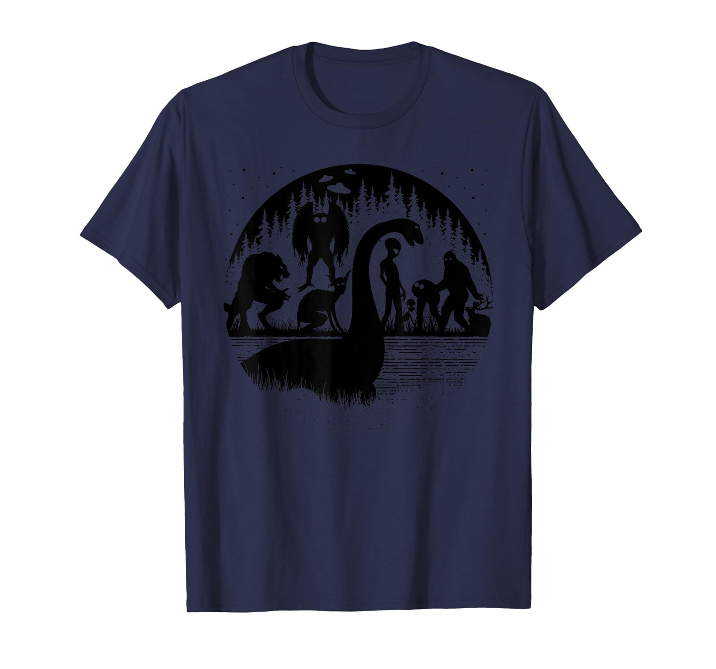 Bigfoot Loch Ness Monster Mothman And Aliens! Funny Cryptid T-Shirt
