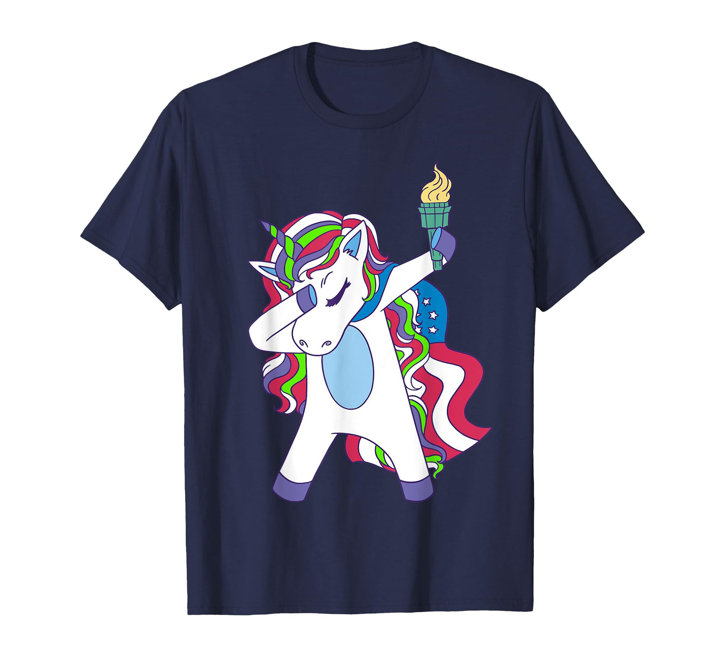 Unicorn Dabbing USA Patriotin Women's Unicorn T-Shirt