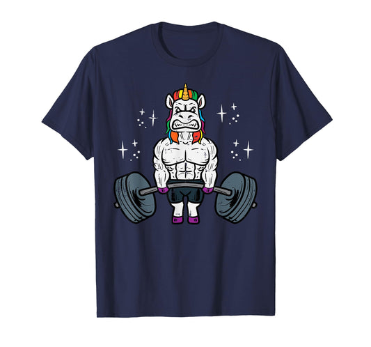 Workout Unicorn Deadlift Gym Fitness Weightlifting Women Men T-Shirt