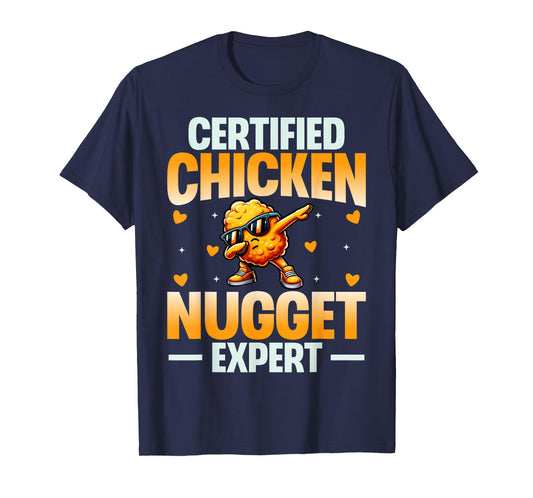 Chicken Nugget Shirt Gifts Store Unisex Adults Kids T-Shirt Black Small Certified Chicken Nugget Expert Funny T-Shirt