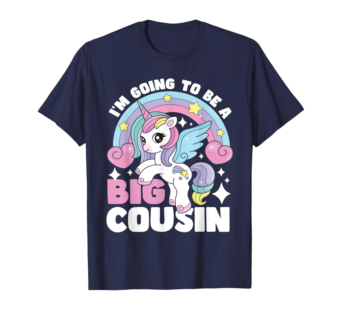 I'm Going To Be A Big Cousin - Unicorn Gender Reveal Family T-Shirt