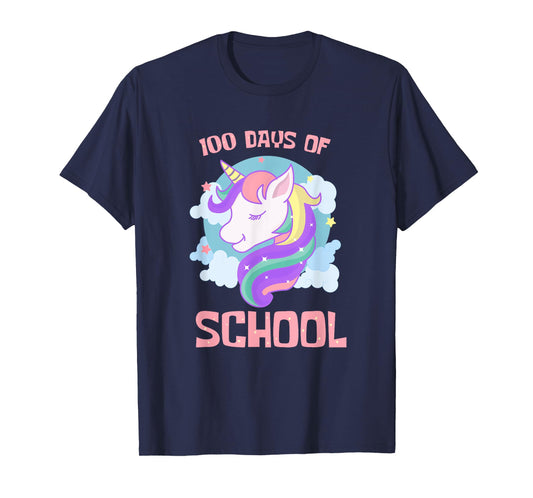 Unicorn 100 Days of School Magical 100th Day Girl Student T-Shirt