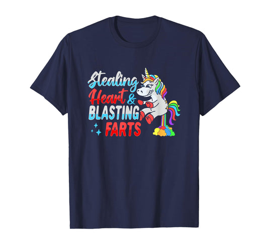 Stealing hearts and blasting farts Unicorn T-Shirt