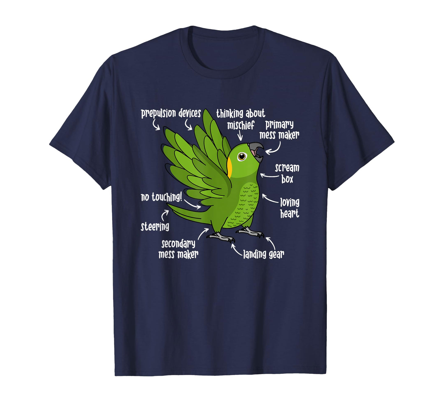 Parrot Anatomy I Yellow-naped Amazon T-Shirt