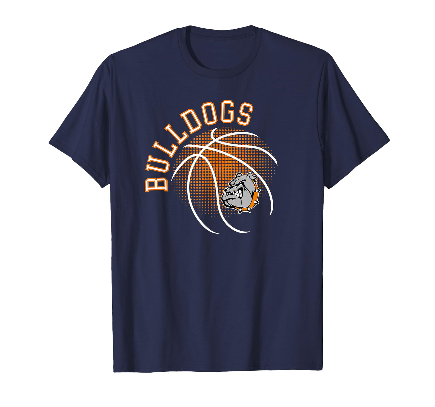 Orange Bulldogs Basketball Team Sports Basketball Mom T-Shirt