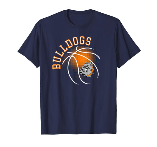 Orange Bulldogs Basketball Team Sports Basketball Mom T-Shirt