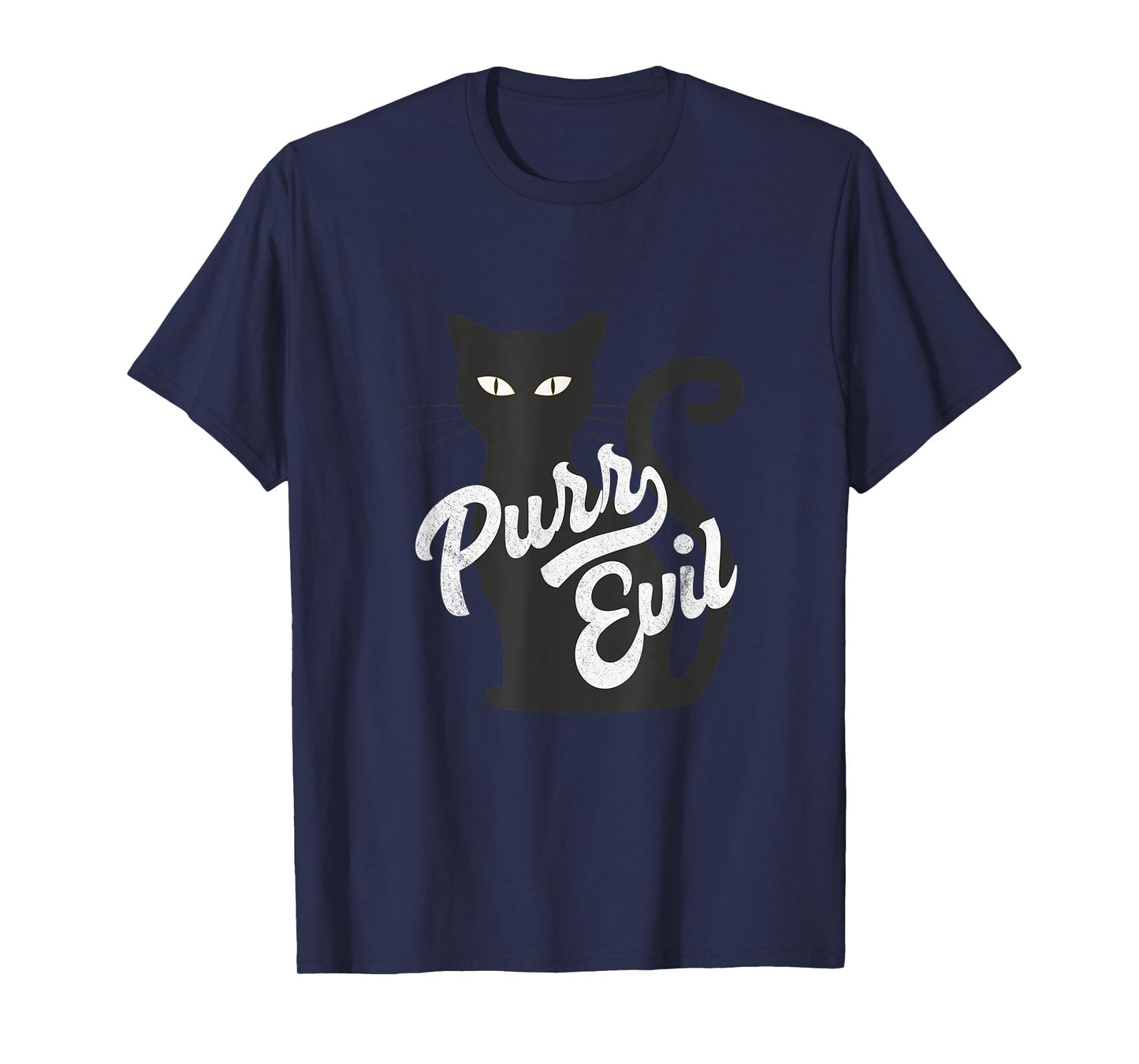 PURR Evil Cat T Shirt Halloween Cat Shirt T-Shirt for Men Women Kids
