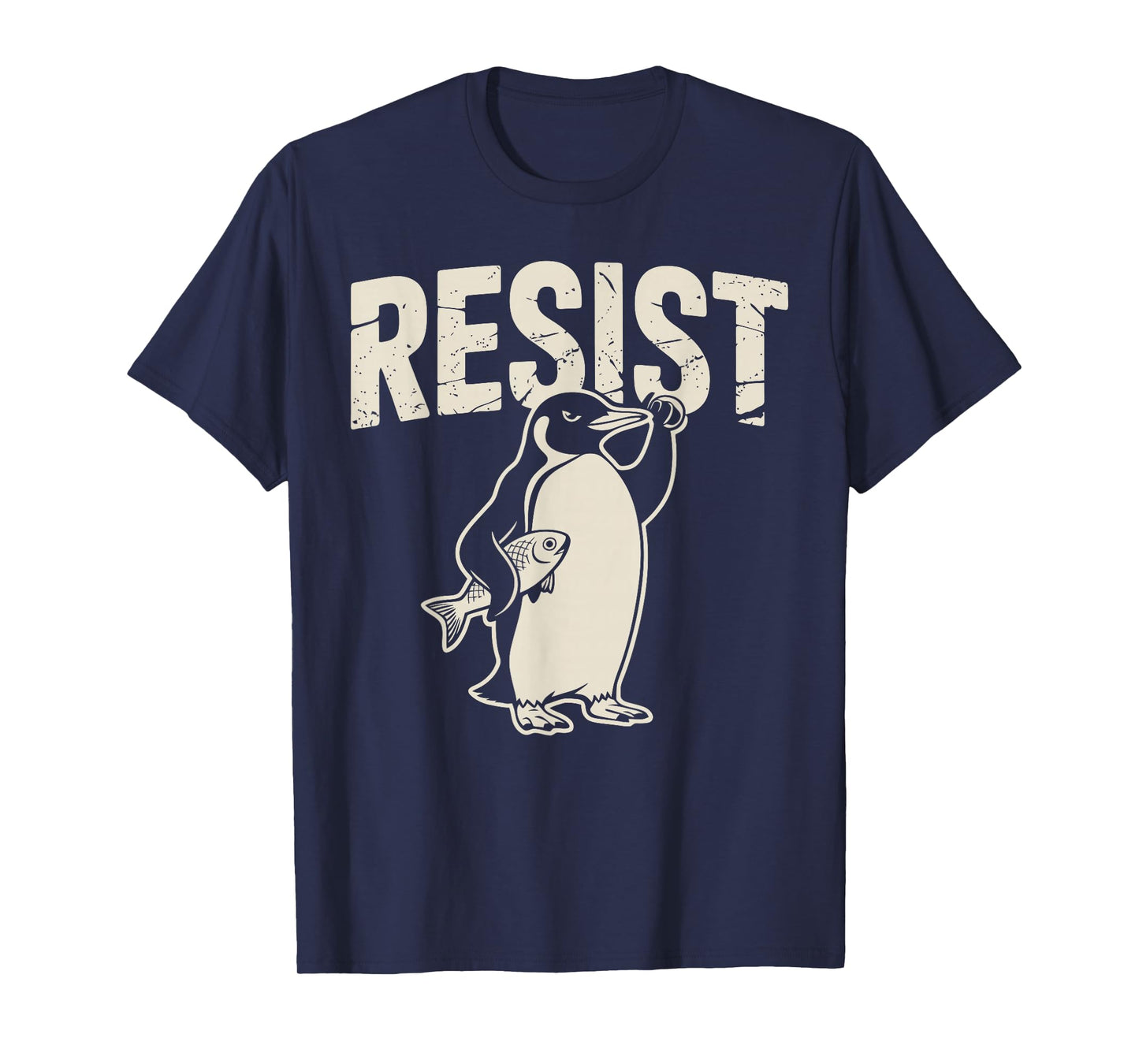 Resist Penguin Activism Graphic Protest Design T-Shirt