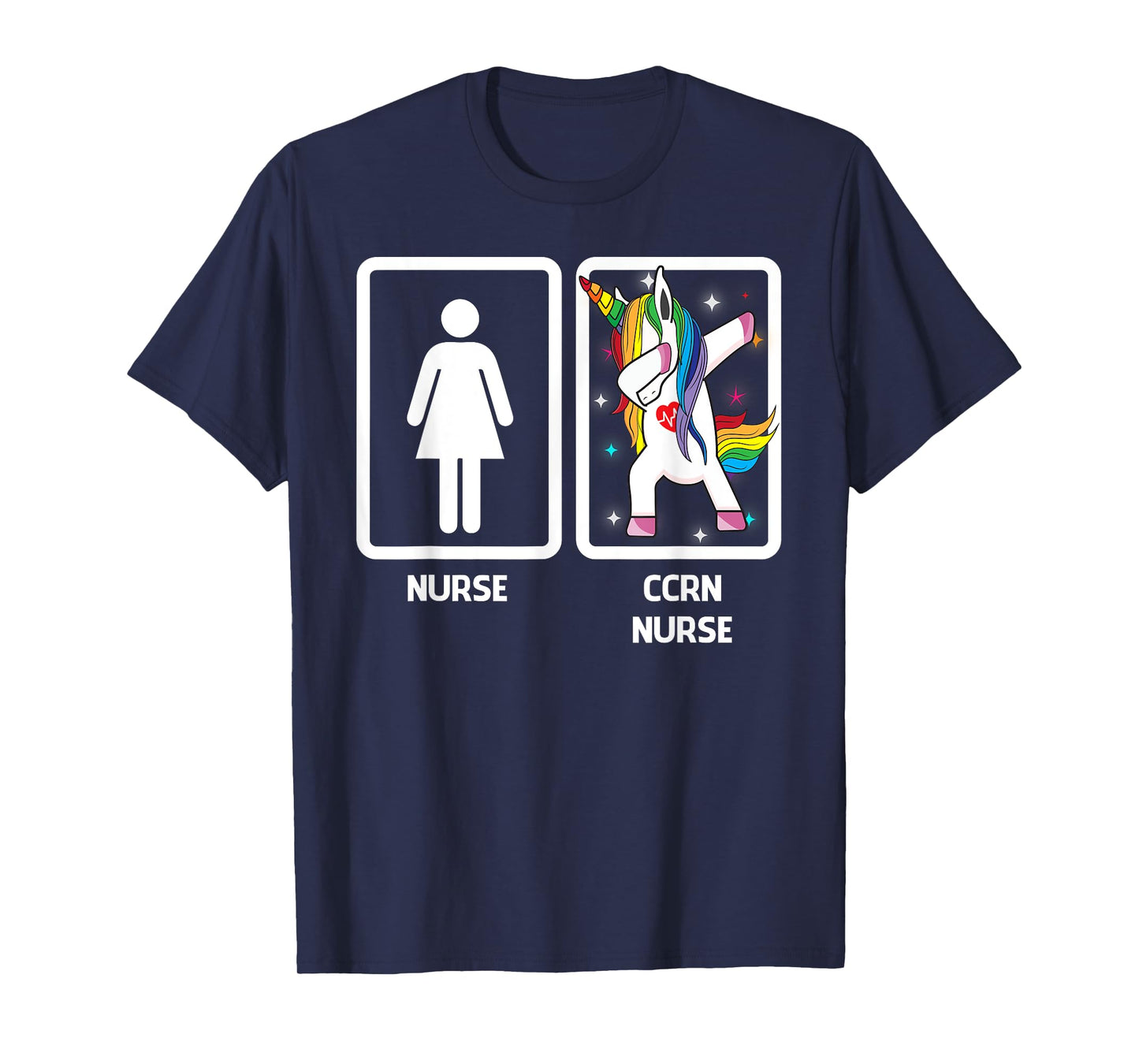 CCRN Nurse Unicorn Dabbing Funny Dabbing CCRN Nurse Gift T-Shirt