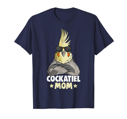 Cute Bird Lover Apparel & Gift Ideas Cockatiel Mom Women's T-Shirt Black Small Modern T-Shirt