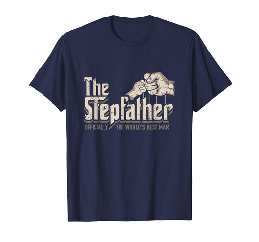 Mens Funny Stepdad Gifts Stepfather Officially World's Best Man T-Shirt