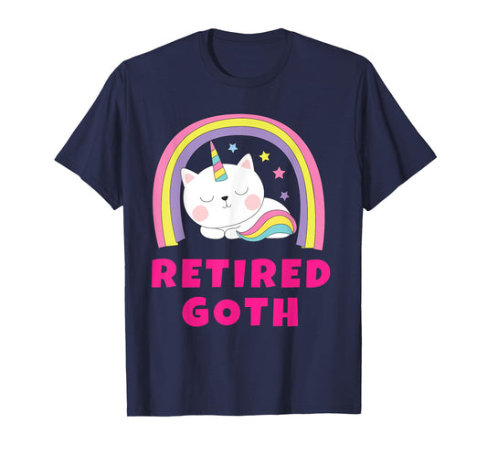 Retired Goth Shirts | Retro Rainbow Funny Sarcastic Ex Goth T-Shirt