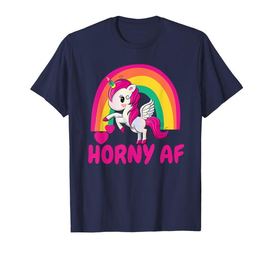 Horny AF Pink Unicorn T-Shirt