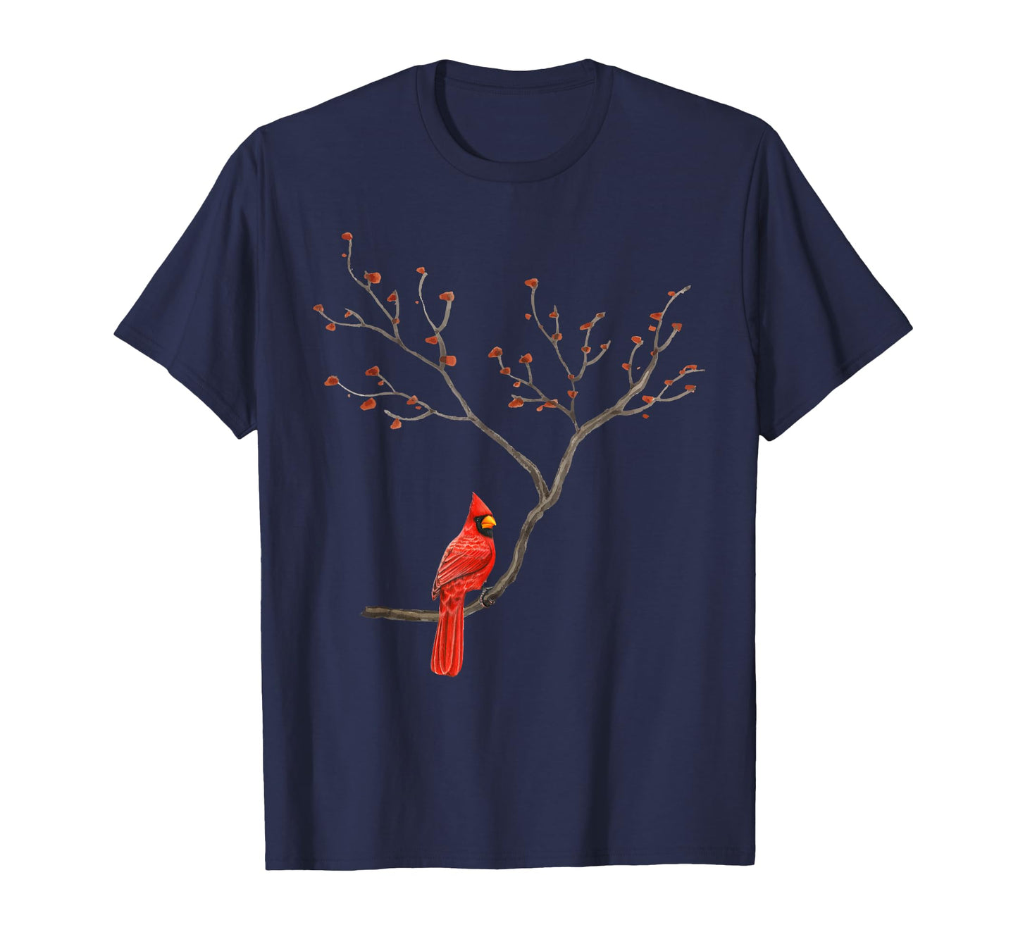 Red Cardinal Bird Lovers Birdwatching Birding Vintage T-Shirt