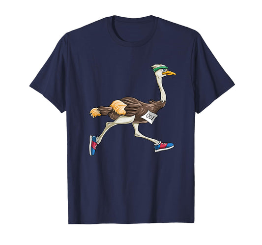 Ostrich Bird Running Marathon T Shirt Gift Women Men Kids T-Shirt