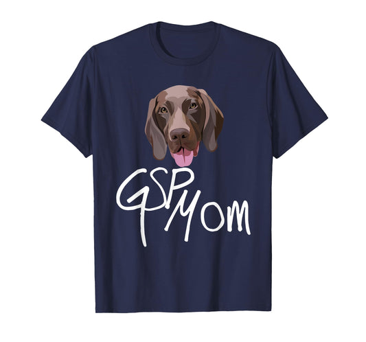 GSP Mom Dog with tongue funny illustration for bird dogs T-Shirt