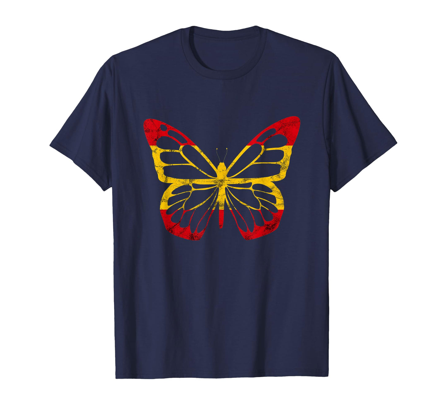 Spain Butterfly Spanish Flag Espana Spanish Pride Espanol T-Shirt