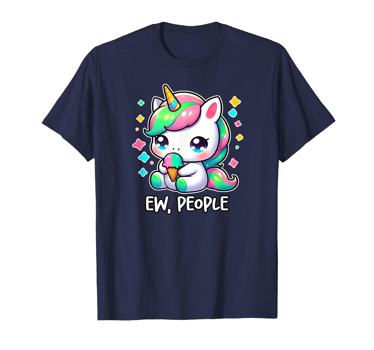 EW, PEOPLE Angry Unicorn Introvert Who Hate People Gifts T-Shirt