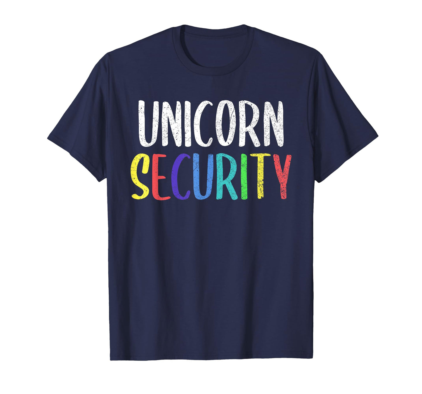 Halloween Dad Mom Daughter Adult Costume, Unicorn Security T-Shirt