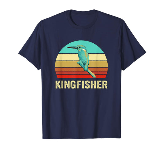 Vintage Retro Style Sunset Kingfisher T-Shirt