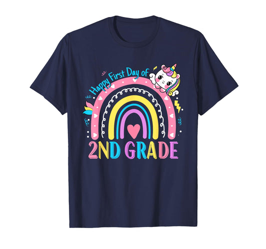 Second Grade First Day to School 2nd Grade Unicorn Girl Kids T-Shirt