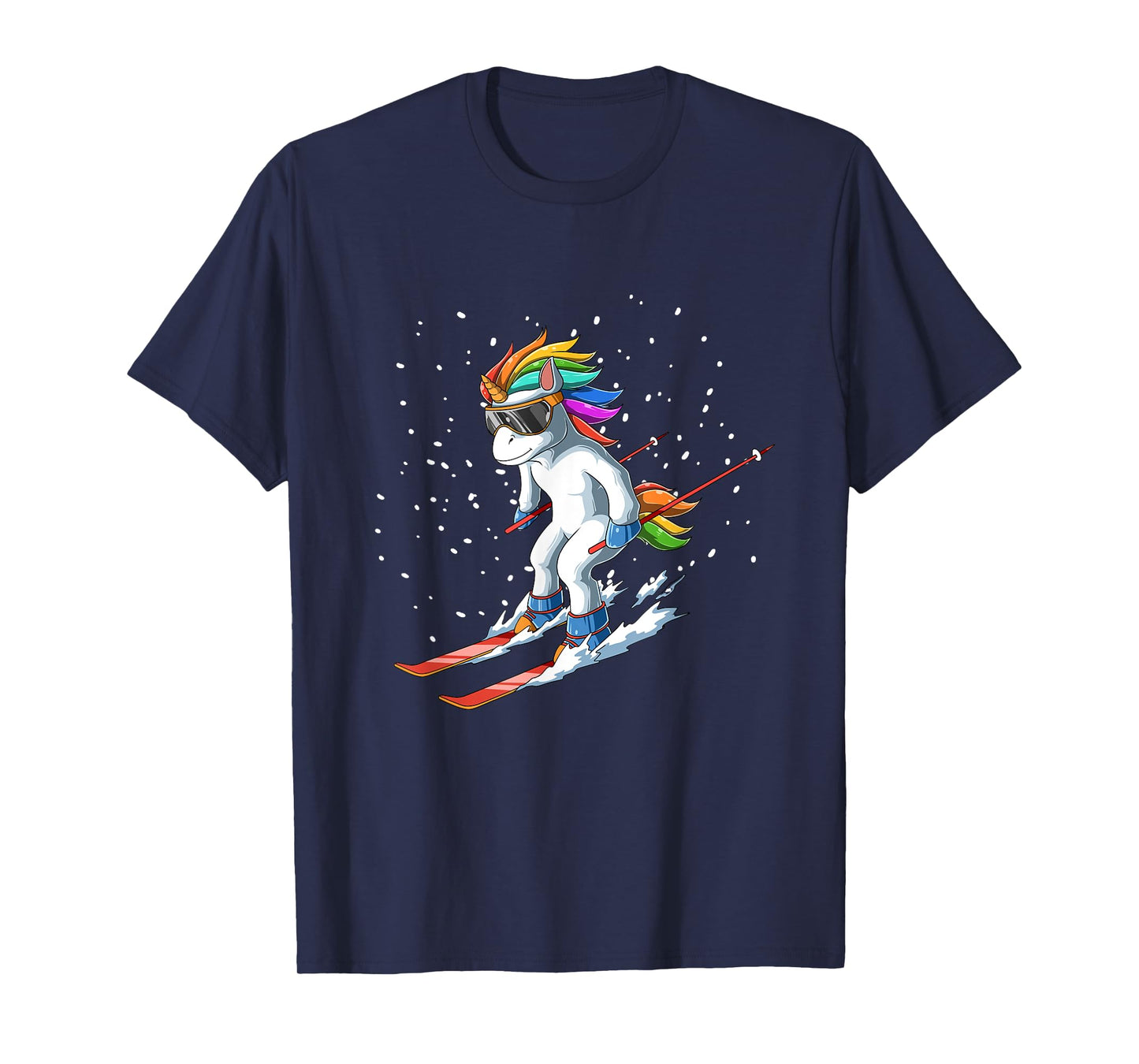 Unicorn on Ski - Funny Ski Gift T-Shirt