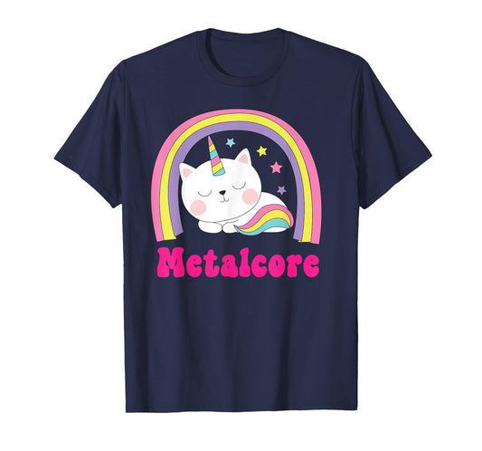 Metalcore Shirts | Sarcastic Retro Funny Unicorn Metalhead T-Shirt