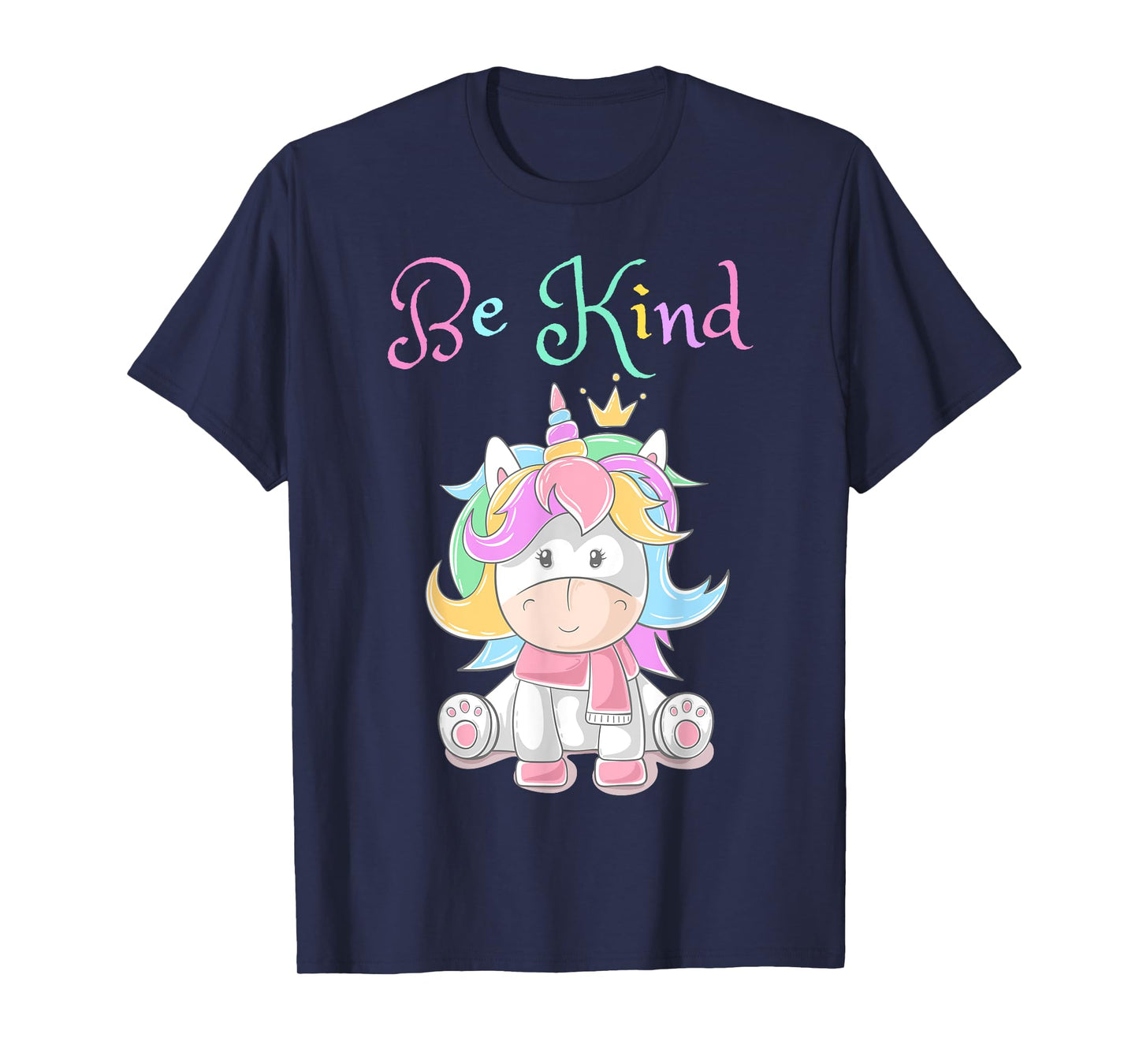 Be Kind Unicorn Shirt for Girls, Rainbow Unicorn Be Kind T-Shirt
