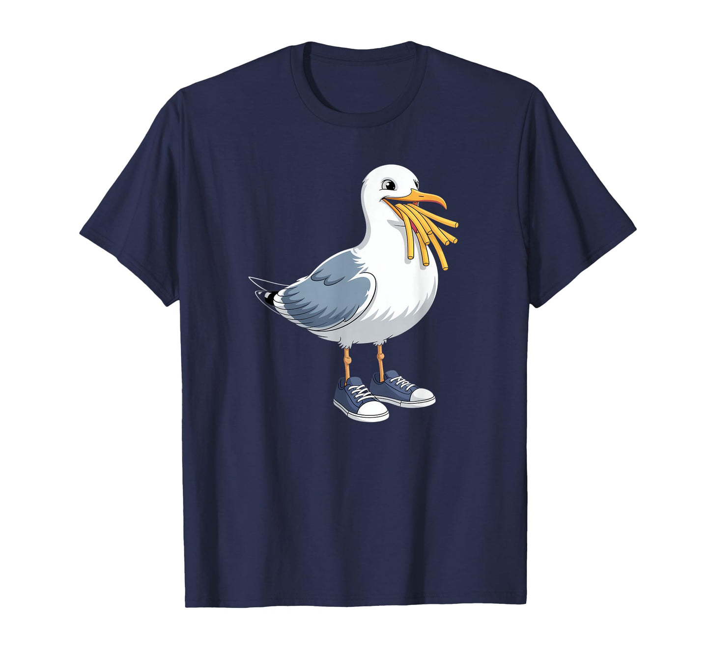 Seagull With Fries And Sneakers Fun T-Shirt