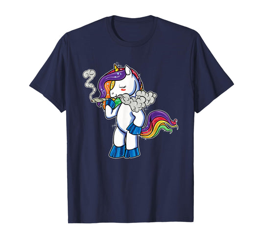Marijuana Unicorn T-Shirt Weed Pot Head Stoner Gifts Women T-Shirt