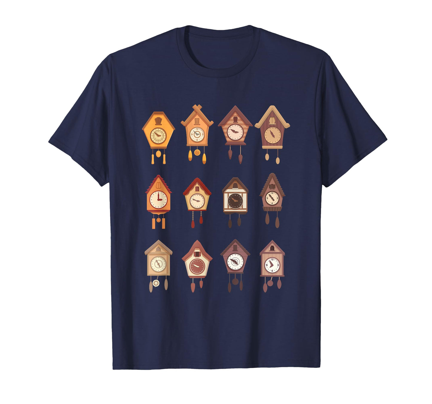 Cuckoo Time Clock Shaped Animal Bird Cuckoo T-Shirt