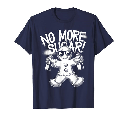 Funny Anti Christmas Gingerbread Man No More Sugar T-Shirt
