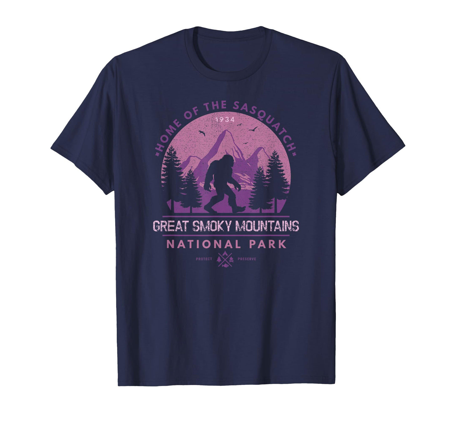 Bigfoot Sasquatch Great Smoky Mountains National Park T-Shirt